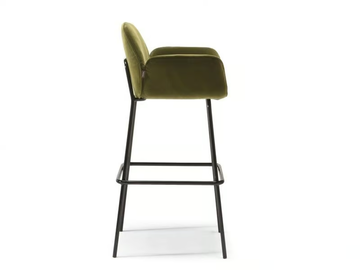 SHIELD - High upholstered stool with back by Natuzzi Italia - view 3